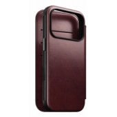 RDveikals.lv: Nomad Modern Leather Folio iPhone 17 Pro Burgundy Horween maciņš