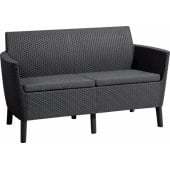 RDveikals.lv: Keter Garden Salemo 2 Seater Sofa Grey Dārza dīvāns