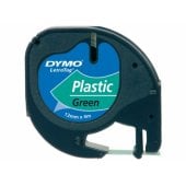 RDveikals.lv: Dymo Label Tape S0721640 Black on Green etiķetes