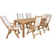 RDveikals.lv: Evelekt Bali Table and 6 Chairs White komplekts
