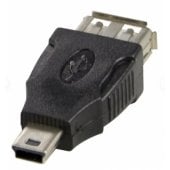 RDveikals.lv: Deltaco Adapter USB-A USB Mini-B Black aksesuārs