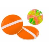 RDveikals.lv: LEAN Toys Arcade Game Round Palettes Ball With Suction Cups Orange Rotaļļieta