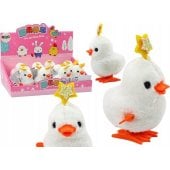 RDveikals.lv: LEAN Toys Chicken White Hen With Star White Clockwork Jumping